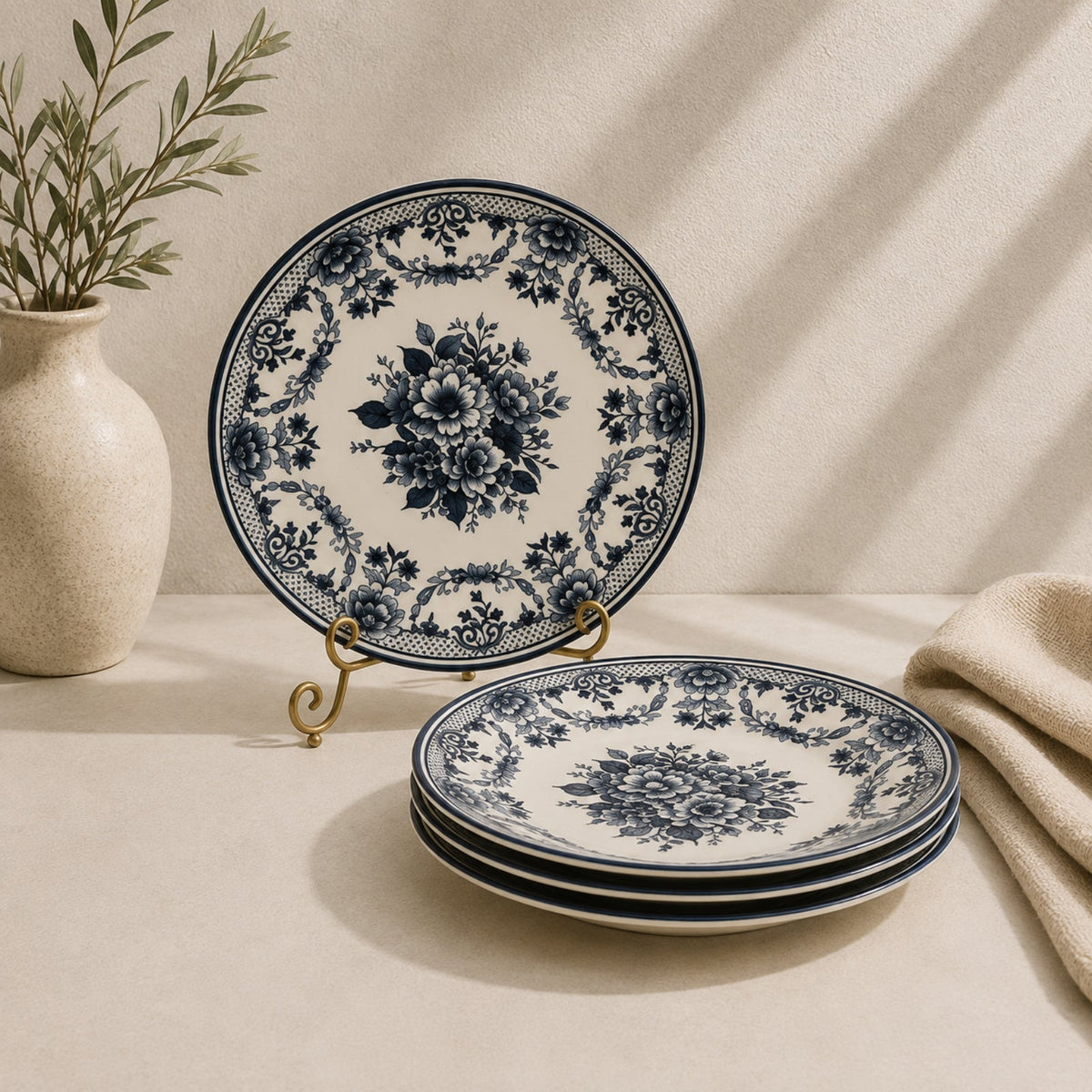 Avalora Blue Porcelain Round Salad Plate 8.1 Inch | CL-2503KA-SD