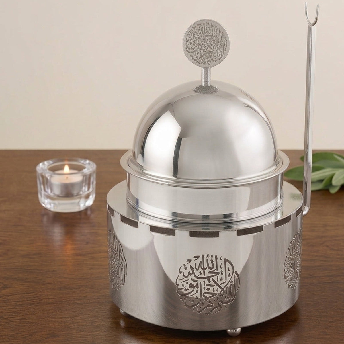 Steel Chafing Dish 4L Round Food Warmer Set – Silver Finish