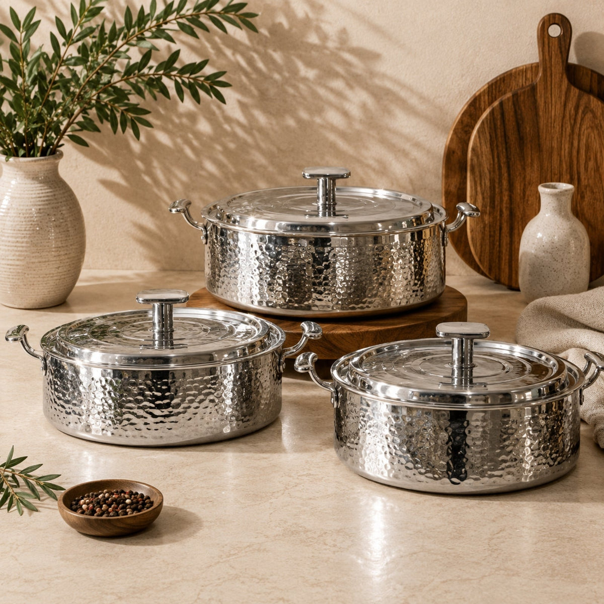 Premium Stainless Steel Hot Pot | 3 Sizes