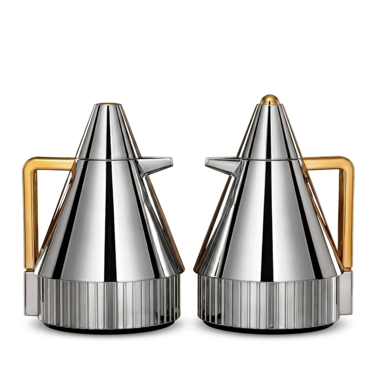 Vacuum Flask Set 1L & 1L Chrome & Gold by Almarjan