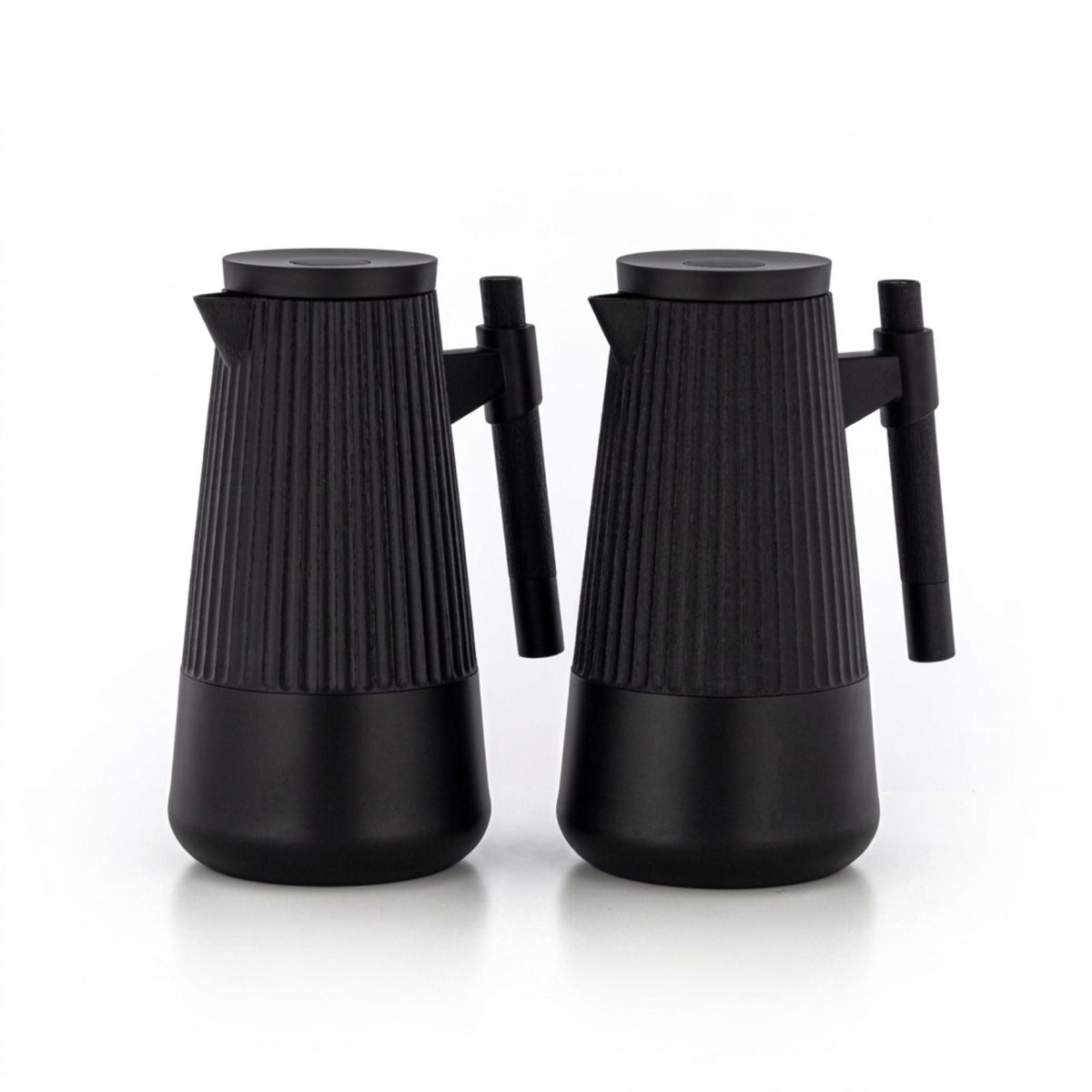 Vacuum Flask Set 1L & 1L Matte Black by Almarjan
