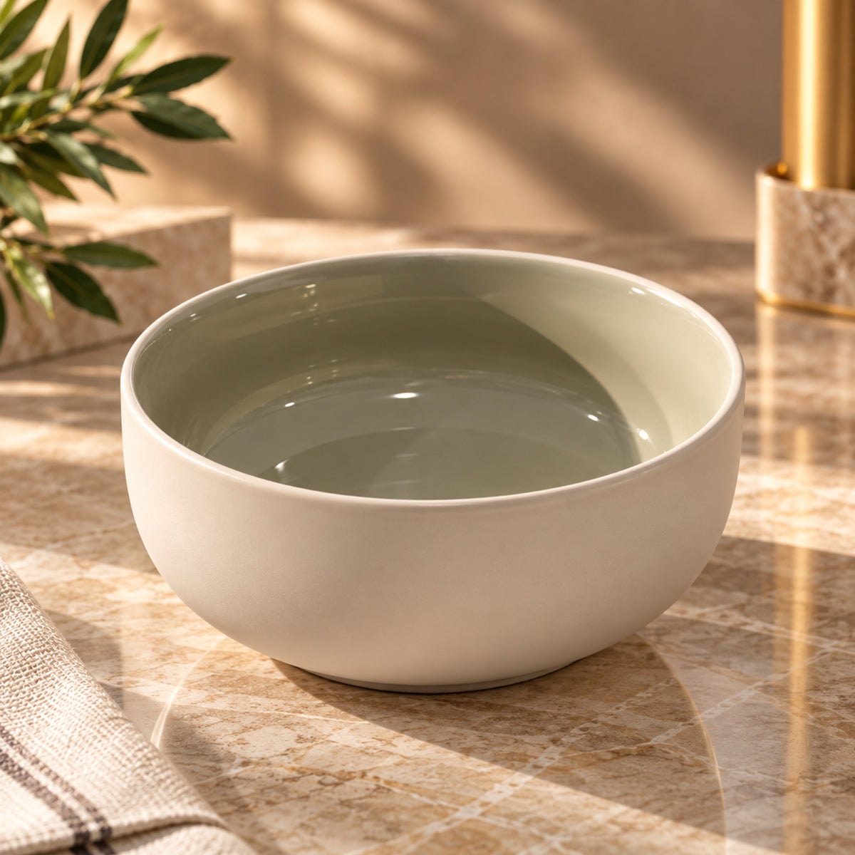 12-Piece Stoneware Dinner Set – 4 Dinner Plates, 4 Side Plates & 4 Bowls