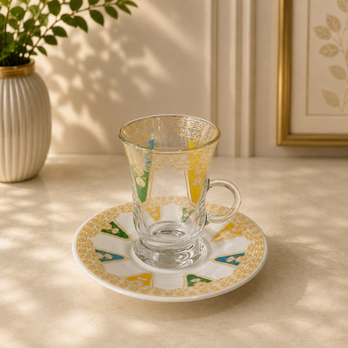 20-Piece Tea & Cawa Cup Set with Sugar Pot | SLM-A204-S