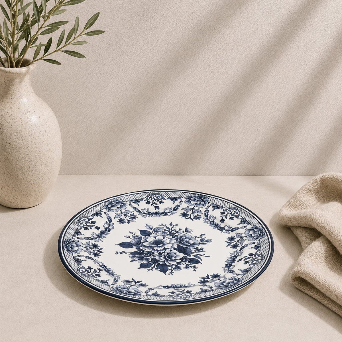 Avalora Blue Porcelain Round Dinner Plate 10.7 Inch | CL-2503KA-DP