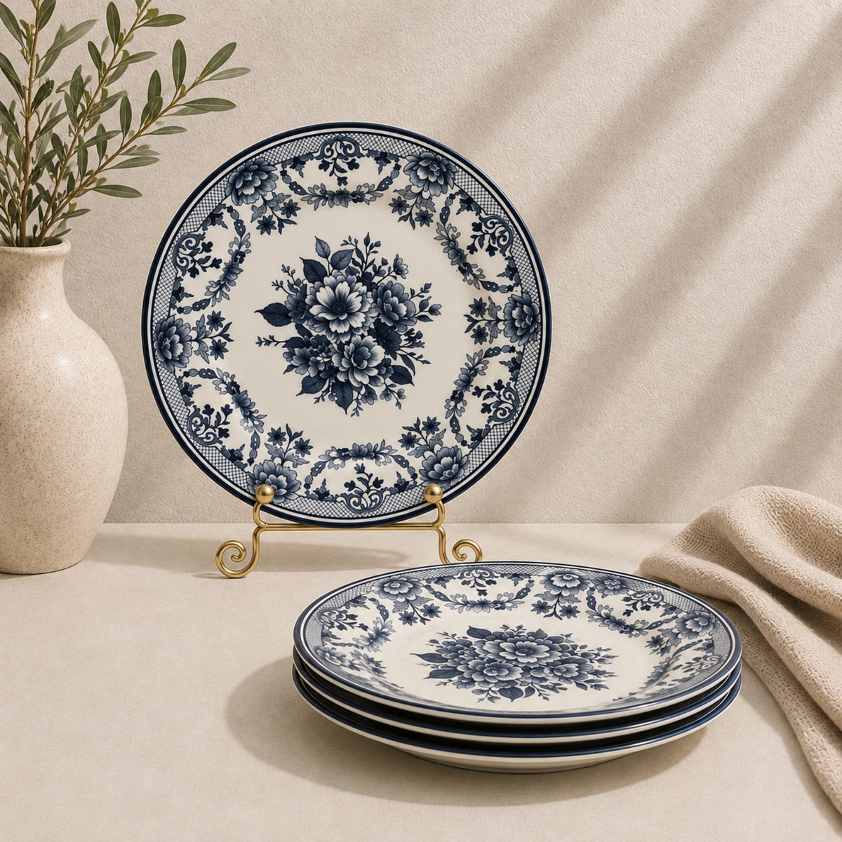 Avalora Blue Porcelain Round Dinner Plate 10.7 Inch | CL-2503KA-DP