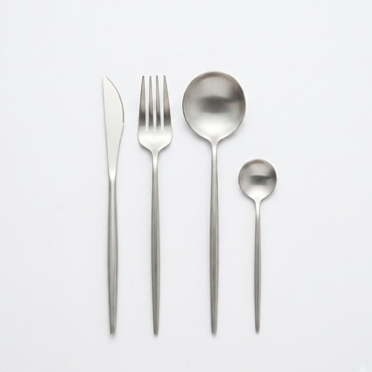 B772 Matte Steel Cutlery Collection