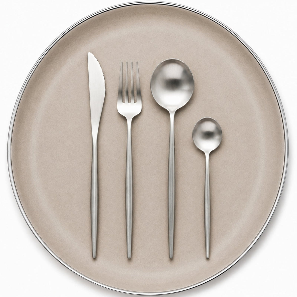 B772 Matte Steel Cutlery Collection