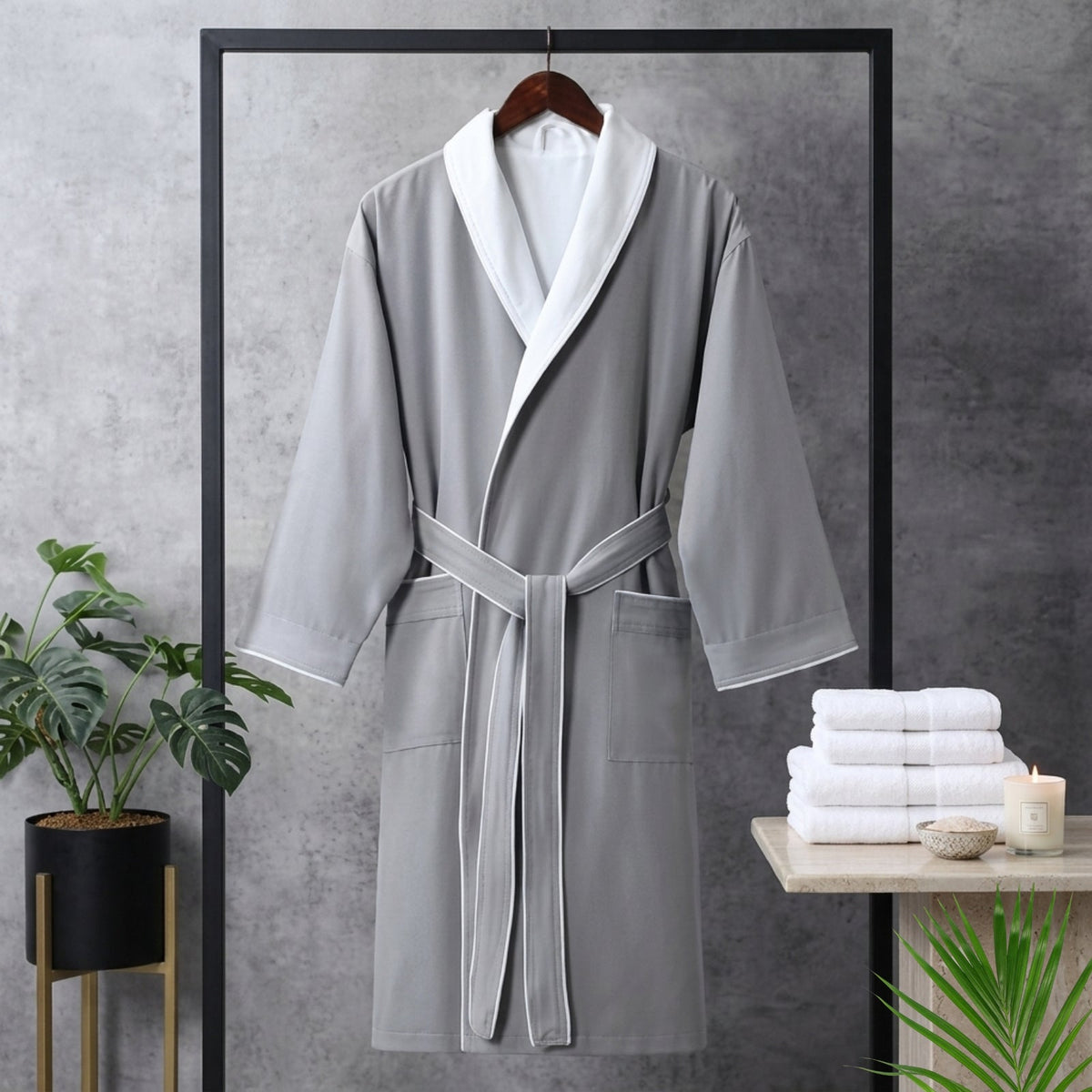 Double Color Luxury Bathrobe – Soft Premium Bathroom Robe Collection