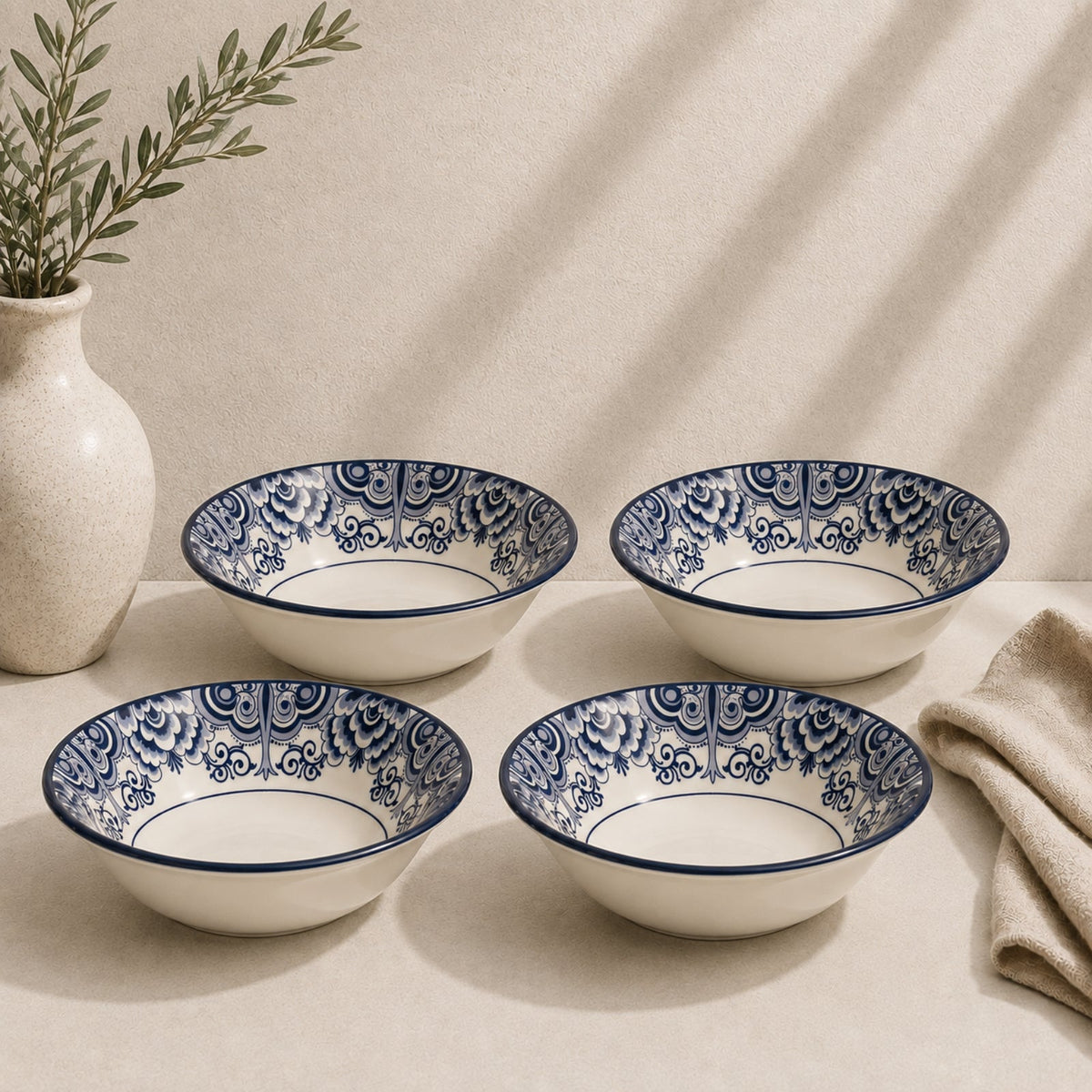 Avalora Blue Porcelain Cereal Bowl 6.2 Inch | CL-2503KA-CB
