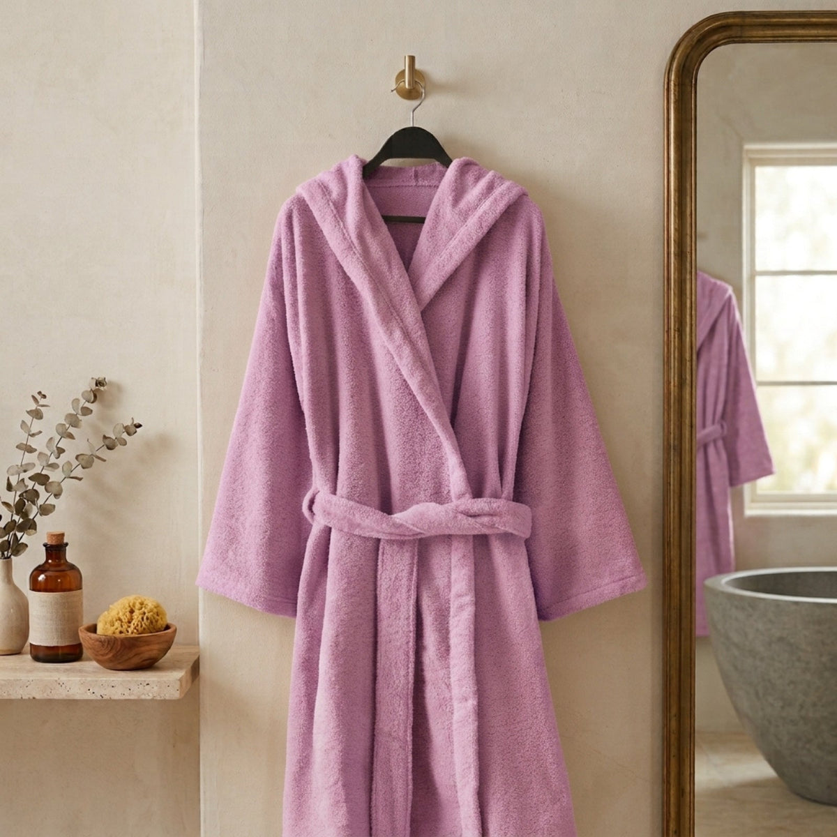 Coral Velvet Shawl Collar Bathrobe – Luxury Soft Bathrobe Collection