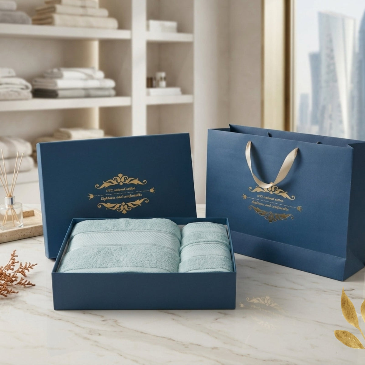 Ebel Premium 3 Piece Bath Towel Set – Bathroom Linen Collection