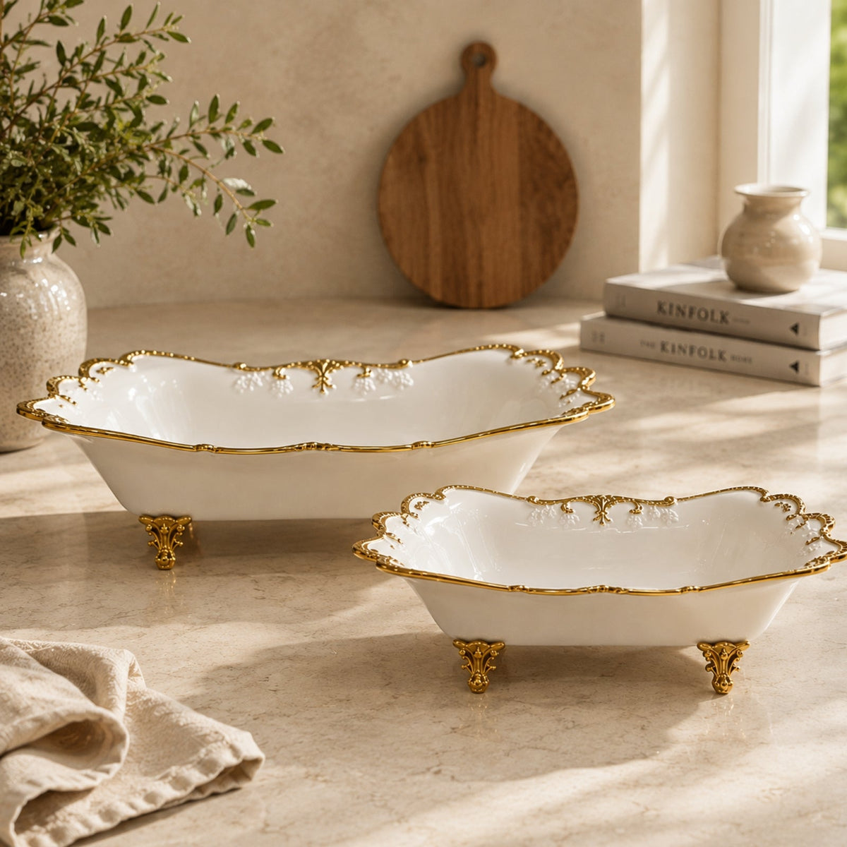 Luxury Porcelain Fruit Bowl 32cm & 36cm | BRKH-66-8 / BRKH-66-7