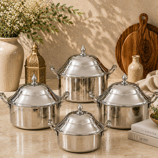Premium Stainless Steel Indian Hot Pot – Available in 1L, 2L, 3L & 4L