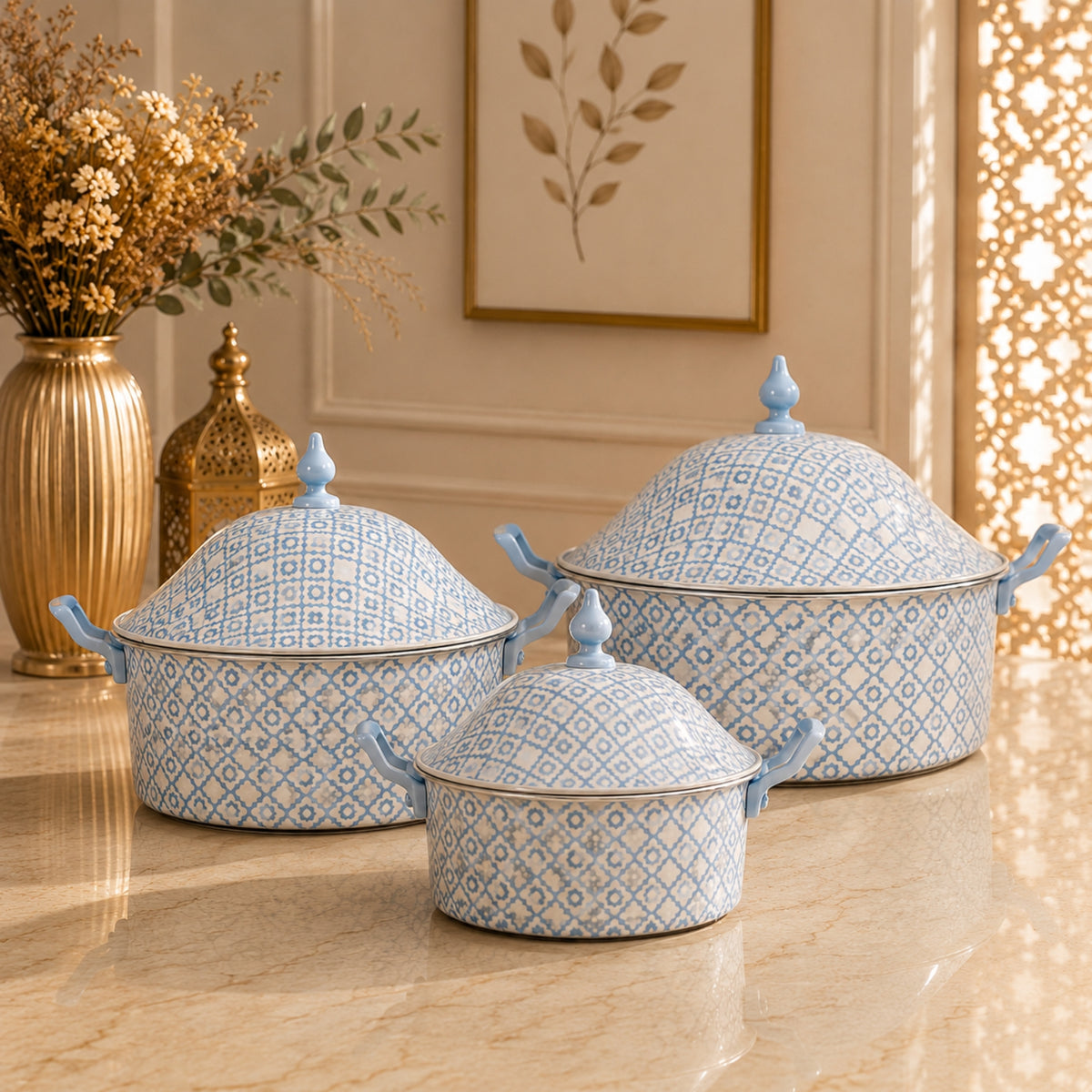Stainless Steel Hot Pot / Indian Serving Casserole – 2L, 3L & 4L