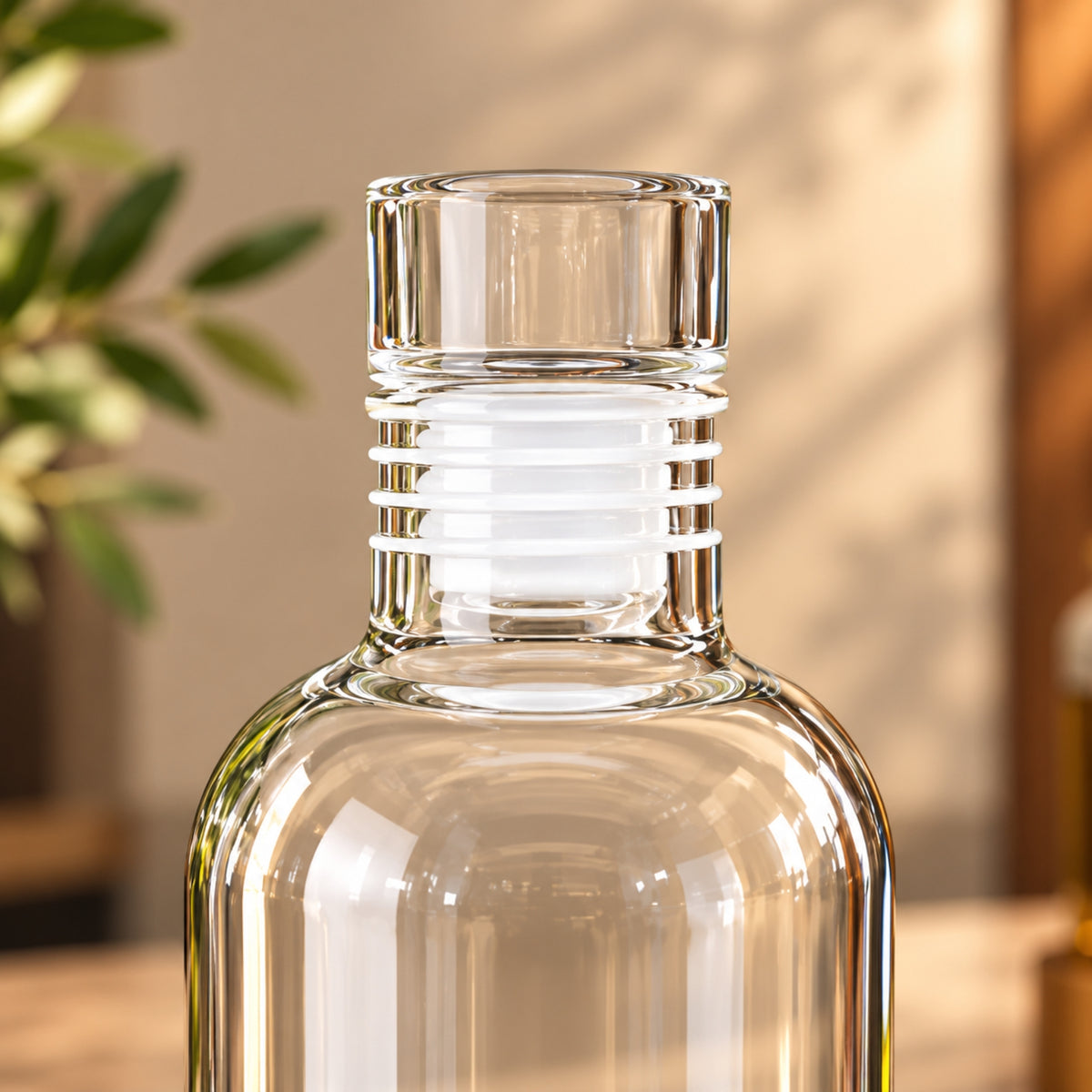 550ml Clear Glass Oil Bottle – Refillable Kitchen Dispenser