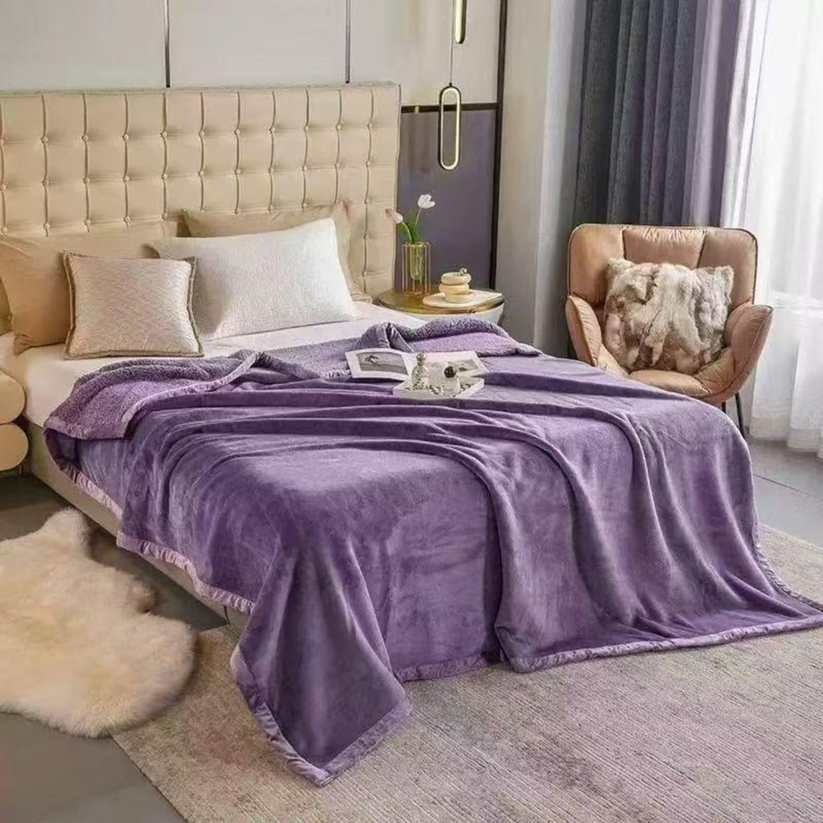 Premium Microfiber Blanket – 200 × 230 cm | 500 GSM | With Storage Bag