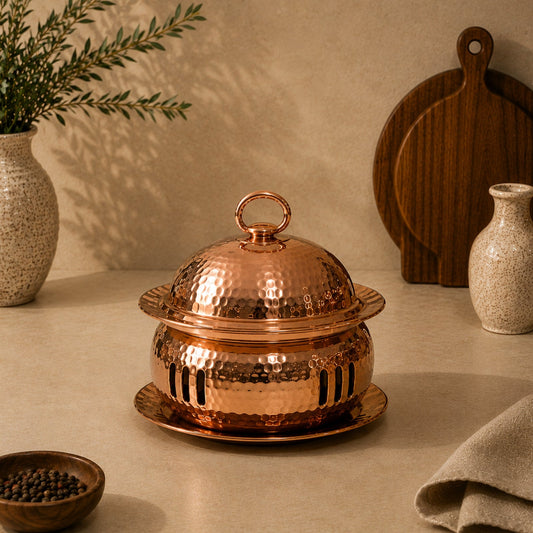 Round Copper Chafing Dish 17cm | Model 1094