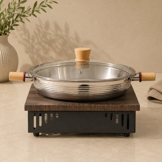 Round Chafing Dish with Base 26cm, 28cm & 30cm | SAM1224-1, SAM1225-1 & SAM1226-1