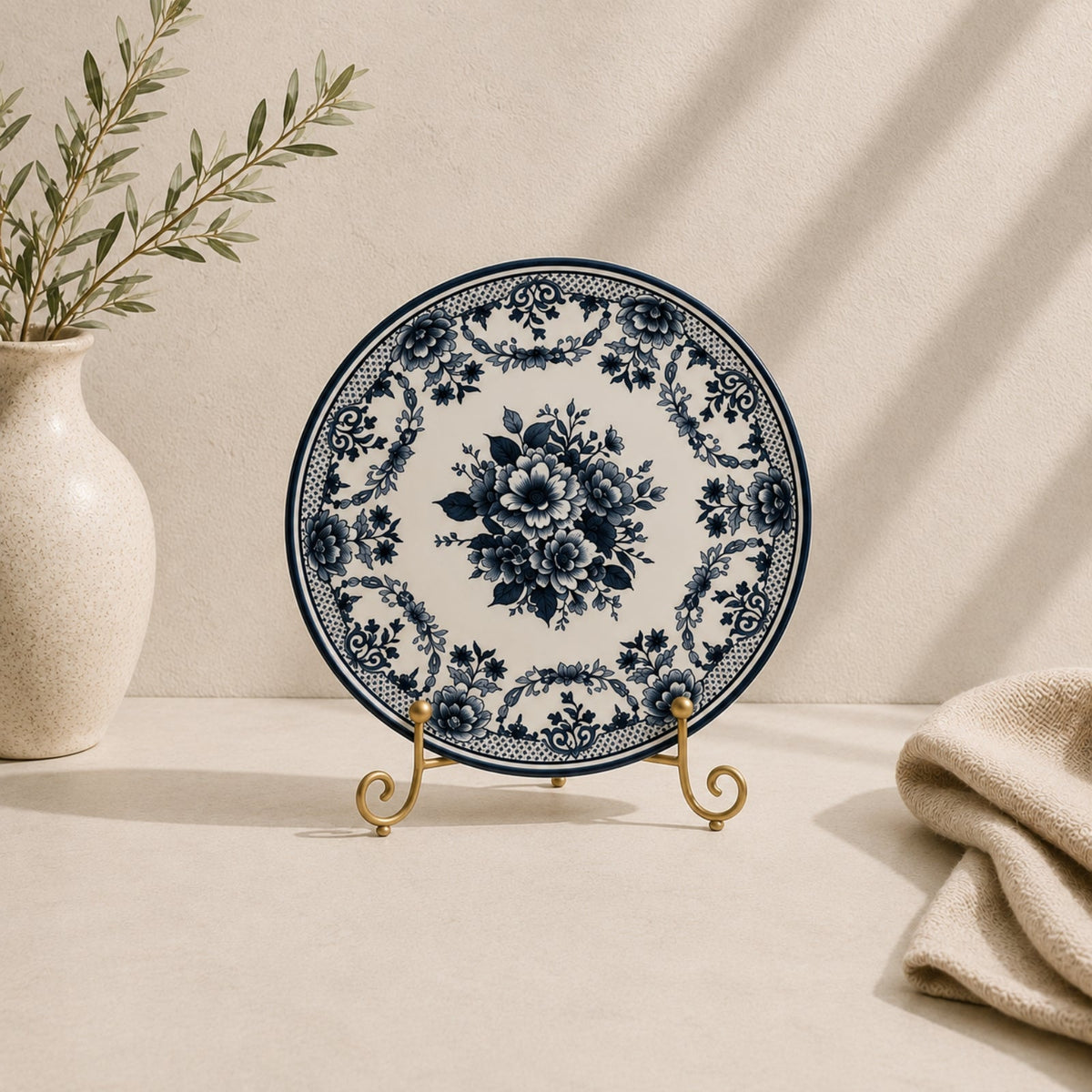 Avalora Blue Porcelain Round Salad Plate 8.1 Inch | CL-2503KA-SD