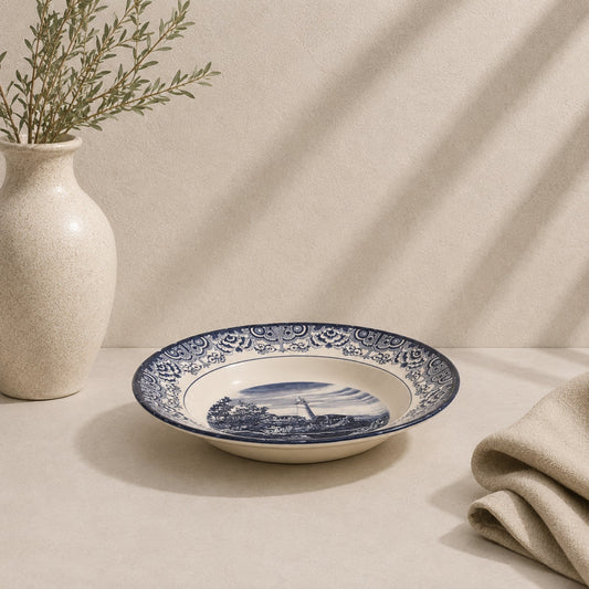 Claytan Lighthouse Blue Ceramic Soup & Pasta Bowl 9 Inch | CL-2005