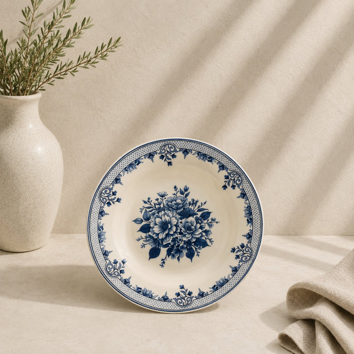  Avalora Blue Ceramic Soup & Pasta Plate 9.2 Inches | CL-2503KA-SP