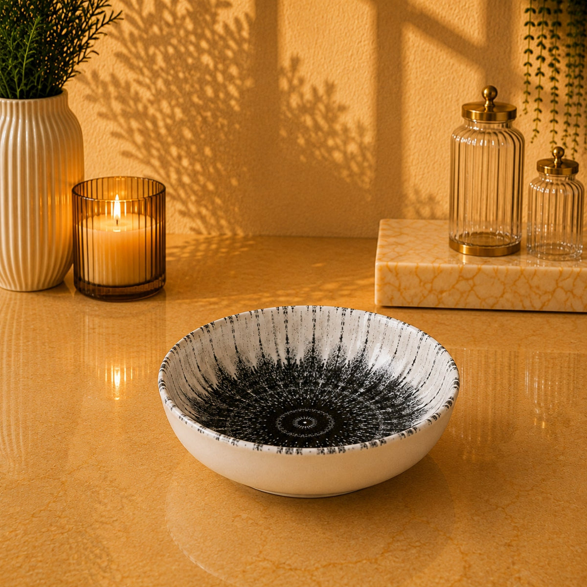 Edessa Cosmo Ceramic Round Serving Bowl 13cm | SR126-978C