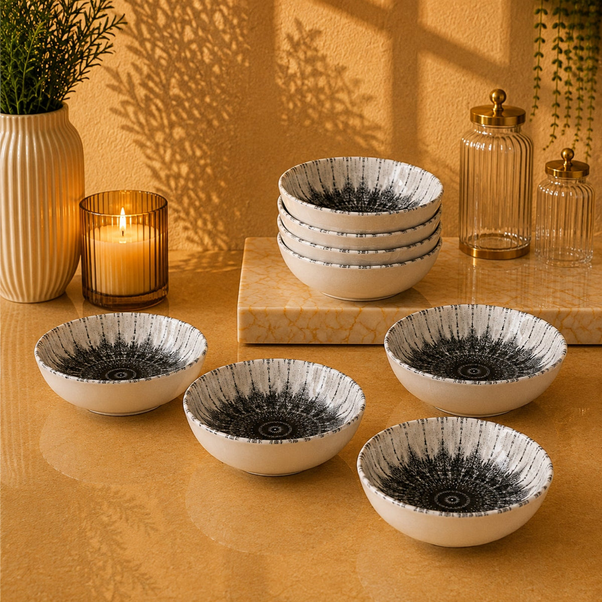 Edessa Cosmo Ceramic Round Serving Bowl 13cm | SR126-978C
