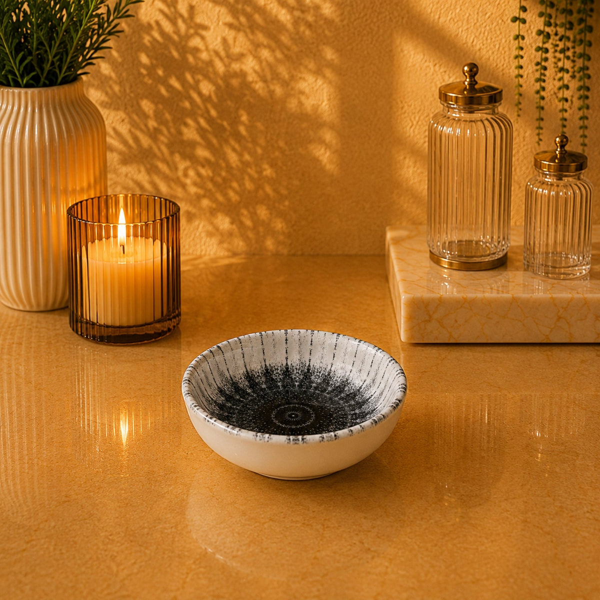 Edessa Cosmo Ceramic Round Snack Bowl 10.5cm | SR127-978C