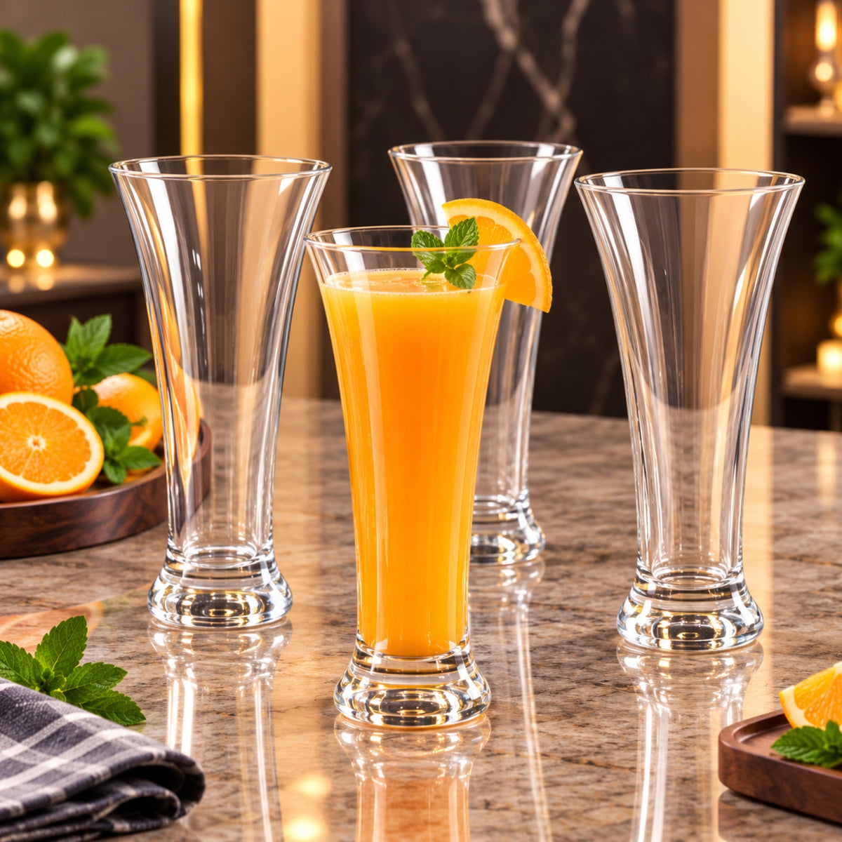 Bira Clear Juice Glass 320ml – Tall Elegant Drinking Glass