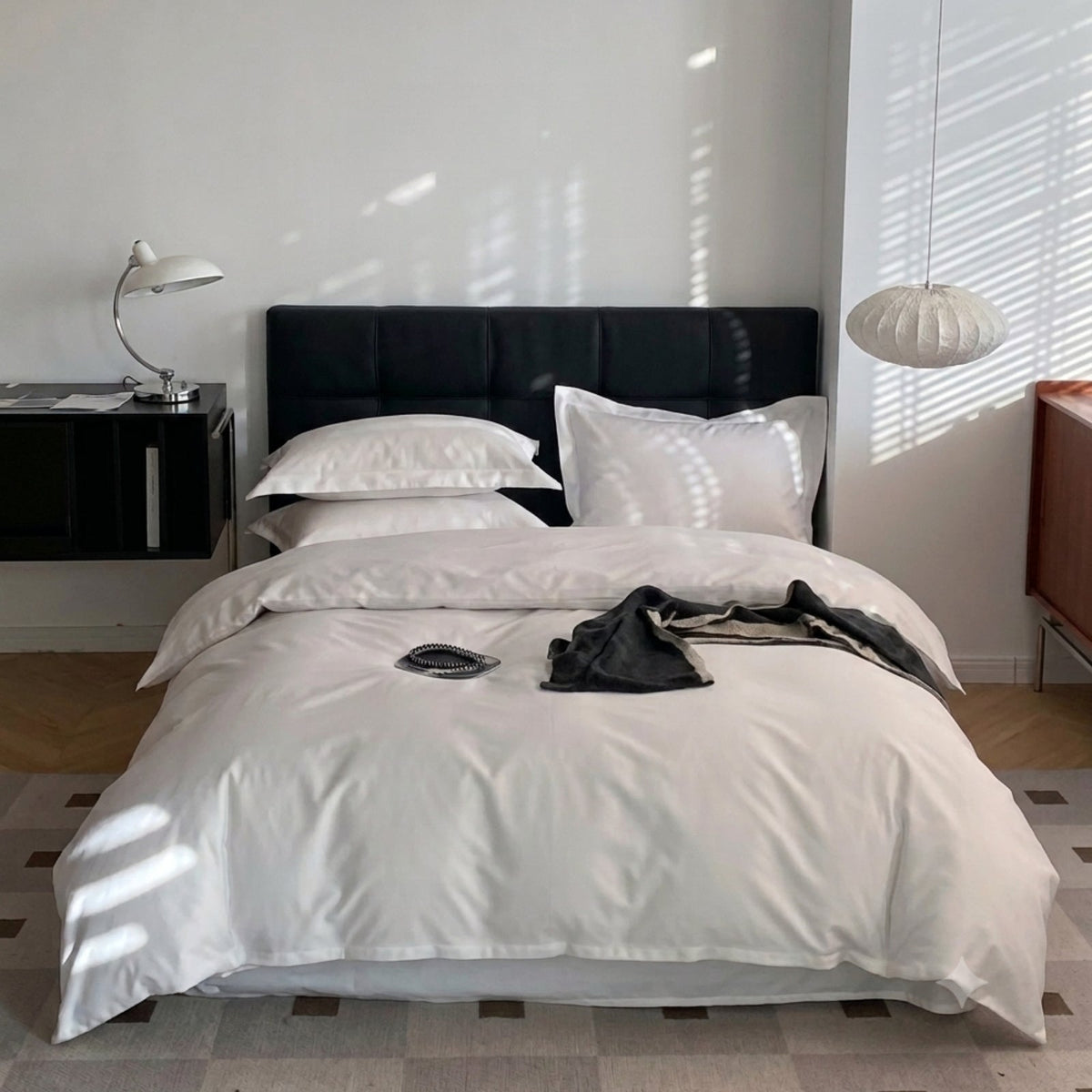Premium XL White 210T Microfiber Bedding Set – 4 Pieces