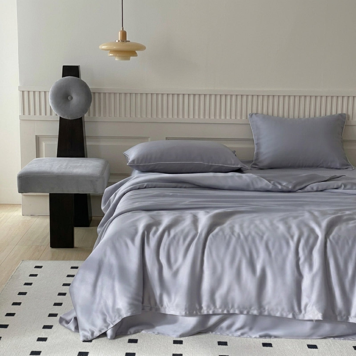 Tencel Silver Grey Duvet Cover & Bed Linen Set – Premium Microfibre Bedding