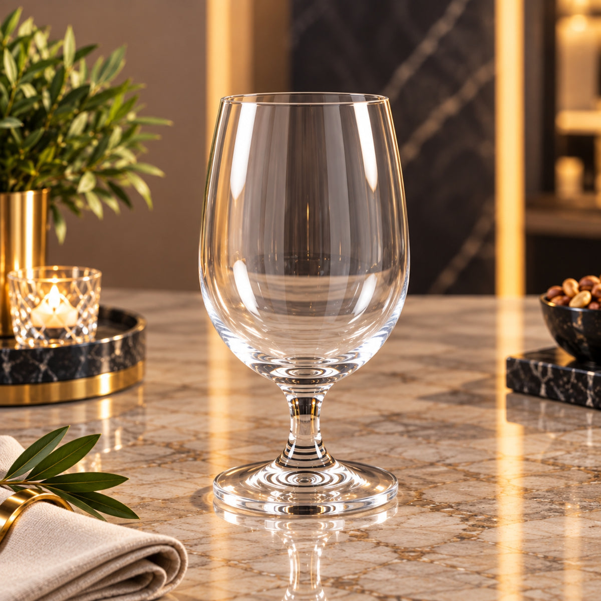 Ocean Classic Beer Glass 420ml – Clear Short-Stem Drinking Glass