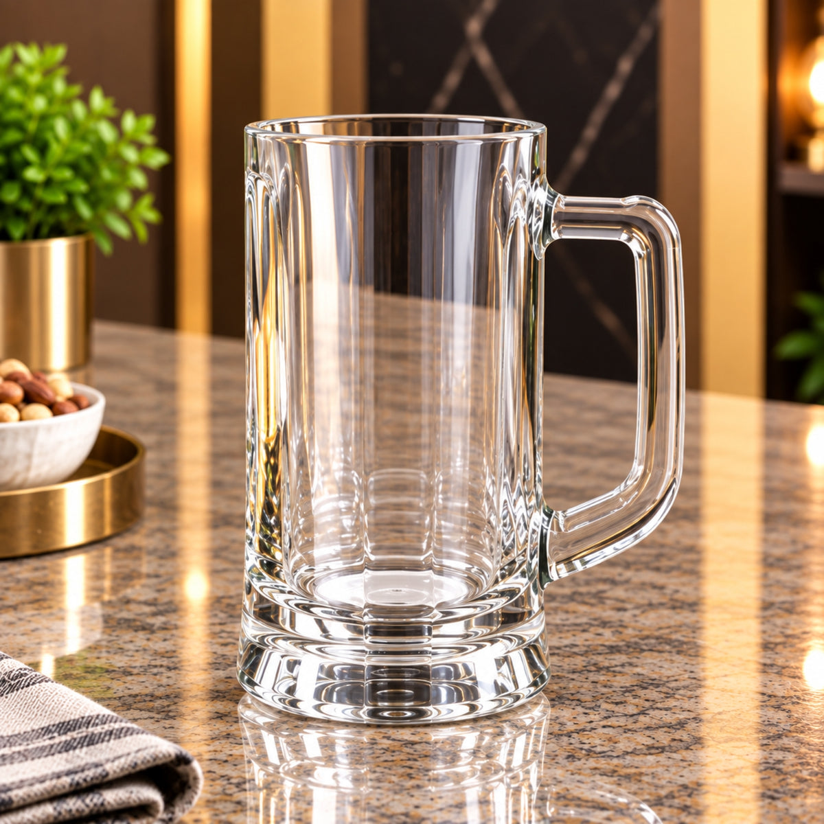 Ocean Munich Beer Mug 640ml – Clear Glass Mug with Handle