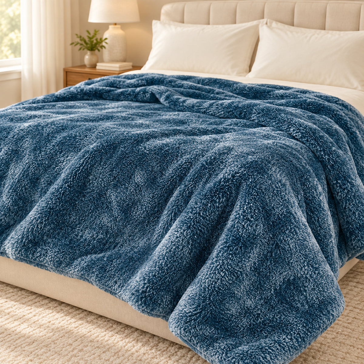 Lively Single Comfort Blanket – Blue | 165 × 229 cm, 350 GSM