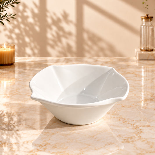 Elegant White Serving Bowl – Single Piece