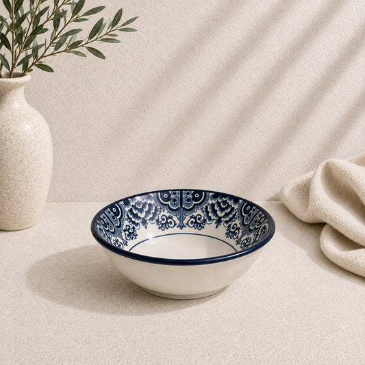Claytan Lighthouse Blue Ceramic Cereal Bowl 6 Inch