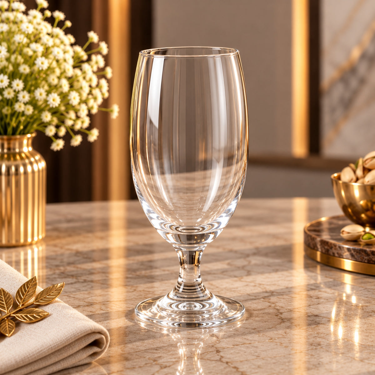 Ocean Classic Beer Glass 420ml – Clear Stemmed Glass