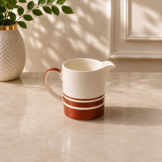180ml Creamer Jug – Red & White