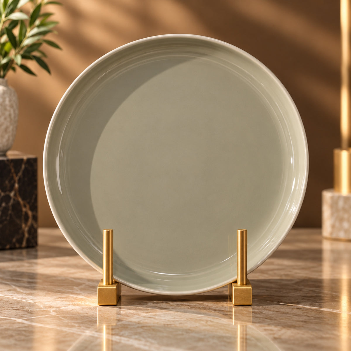 12-Piece Stoneware Dinner Set – 4 Dinner Plates, 4 Side Plates & 4 Bowls