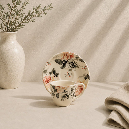 Jasper Porcelain Espresso Cup & Saucer Set 90ml | CL-2320FAEC/A+B