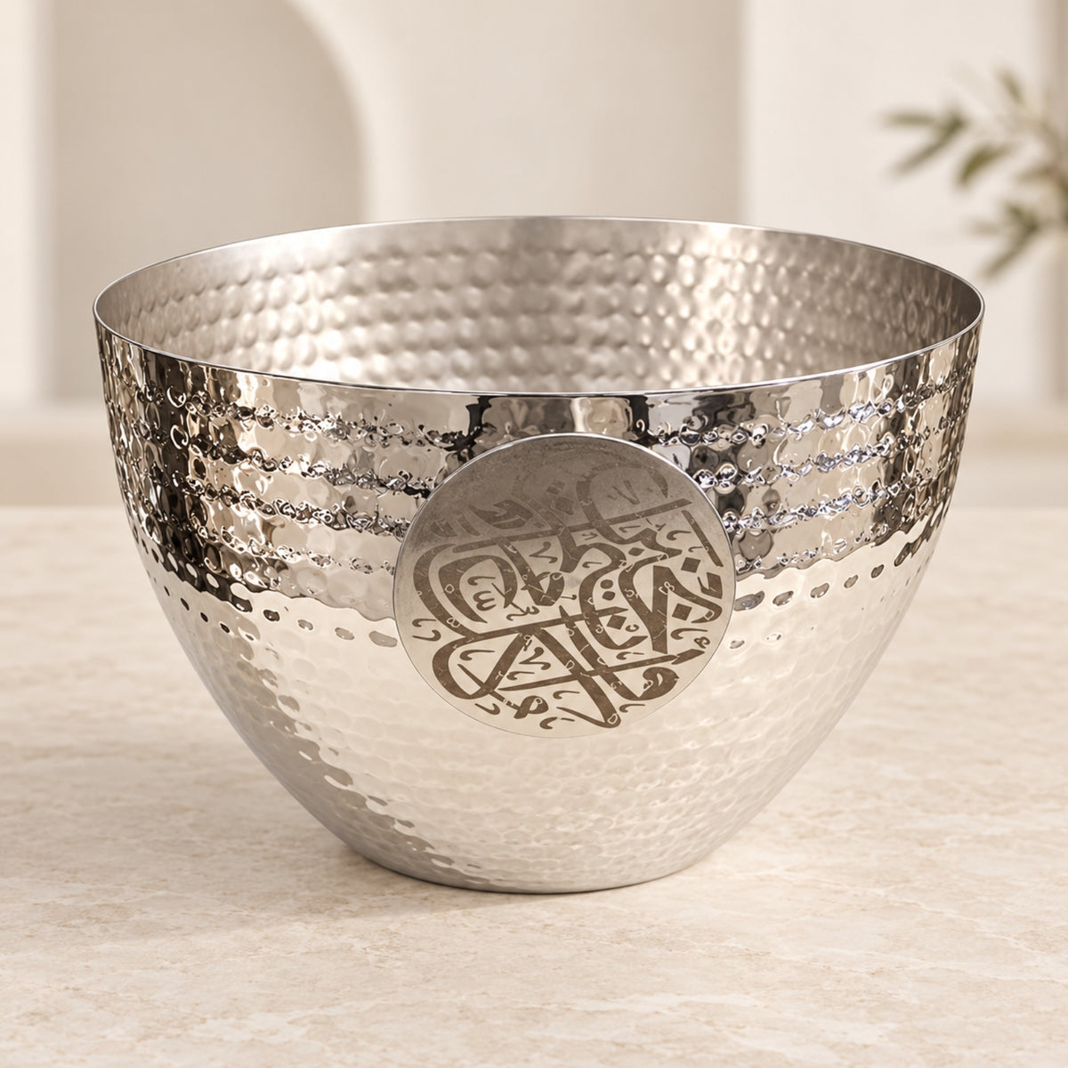 Hammered Silver Decorative Bowl 10 × 10 – Model 224