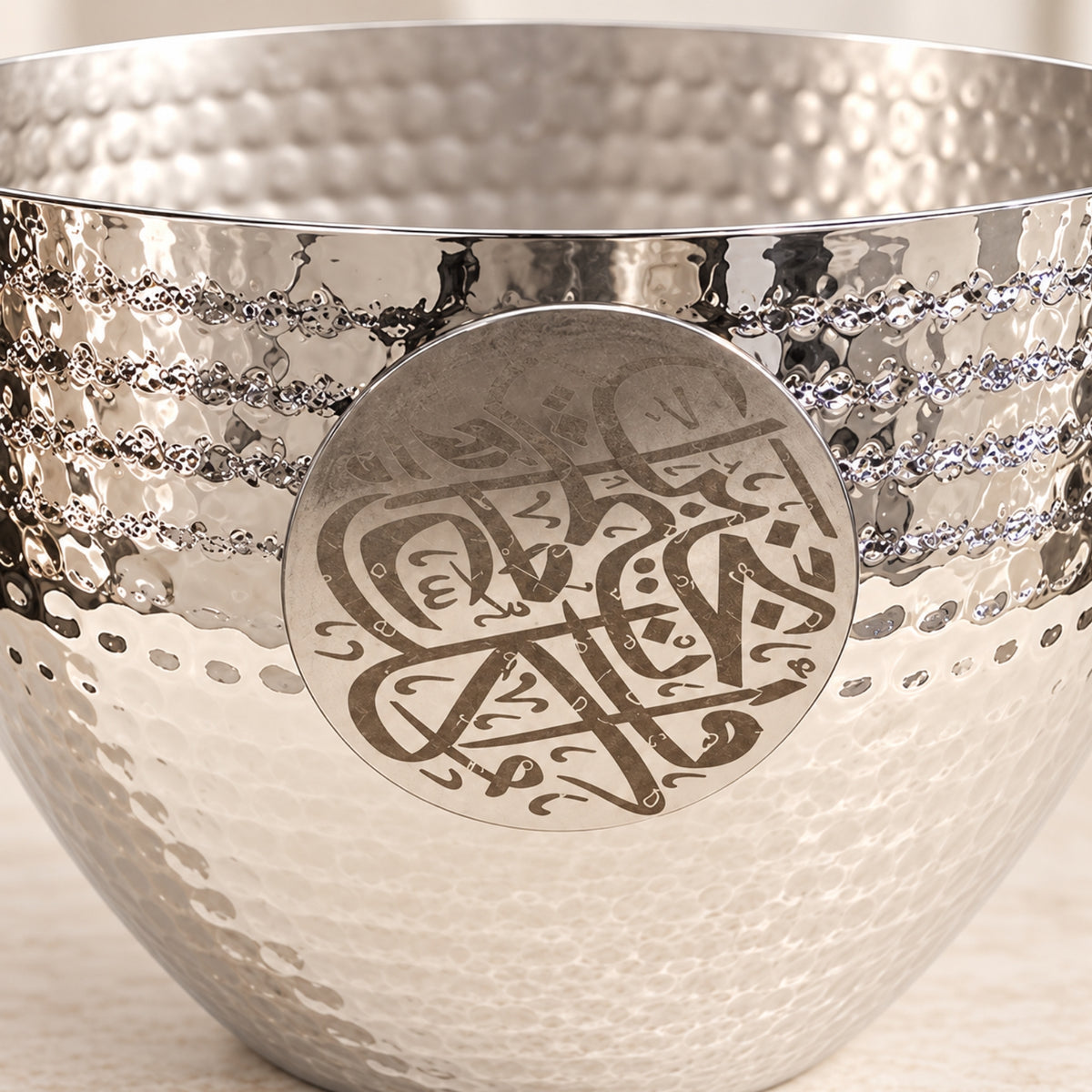 Hammered Silver Decorative Bowl 10 × 10 – Model 224