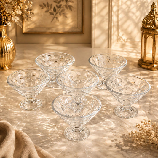 Glass Ice Cream & Dessert Cup Set 6 Pieces | Model 241