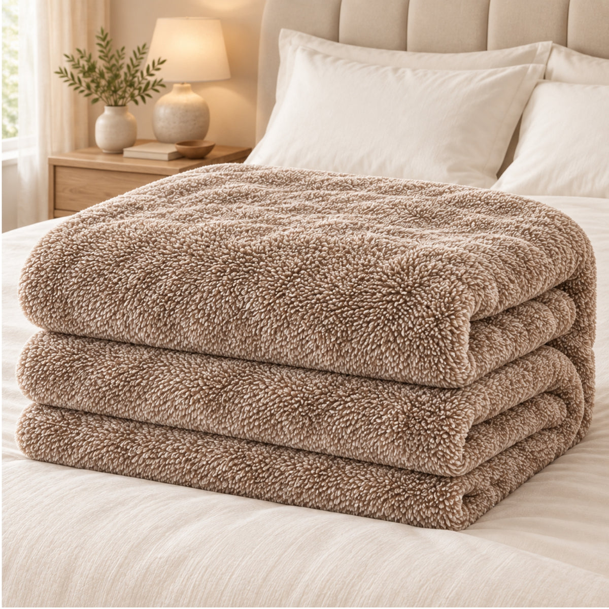 Lively Single Comfort Blanket – Khaki | 165 × 229 cm, 350 GSM