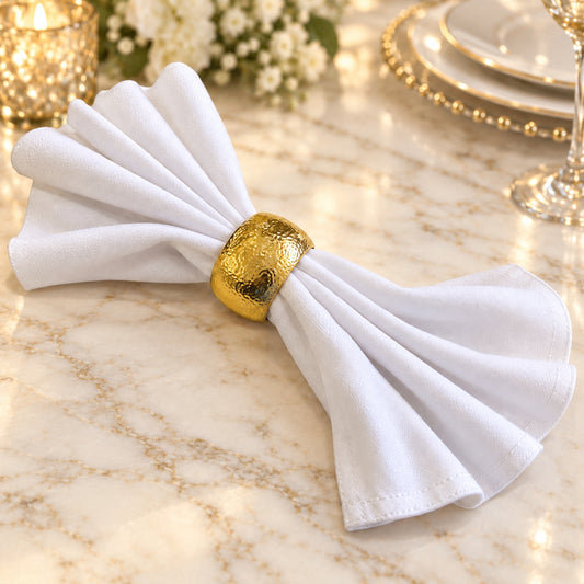 Textured Gold Napkin Holder – Elegant Napkin Ring