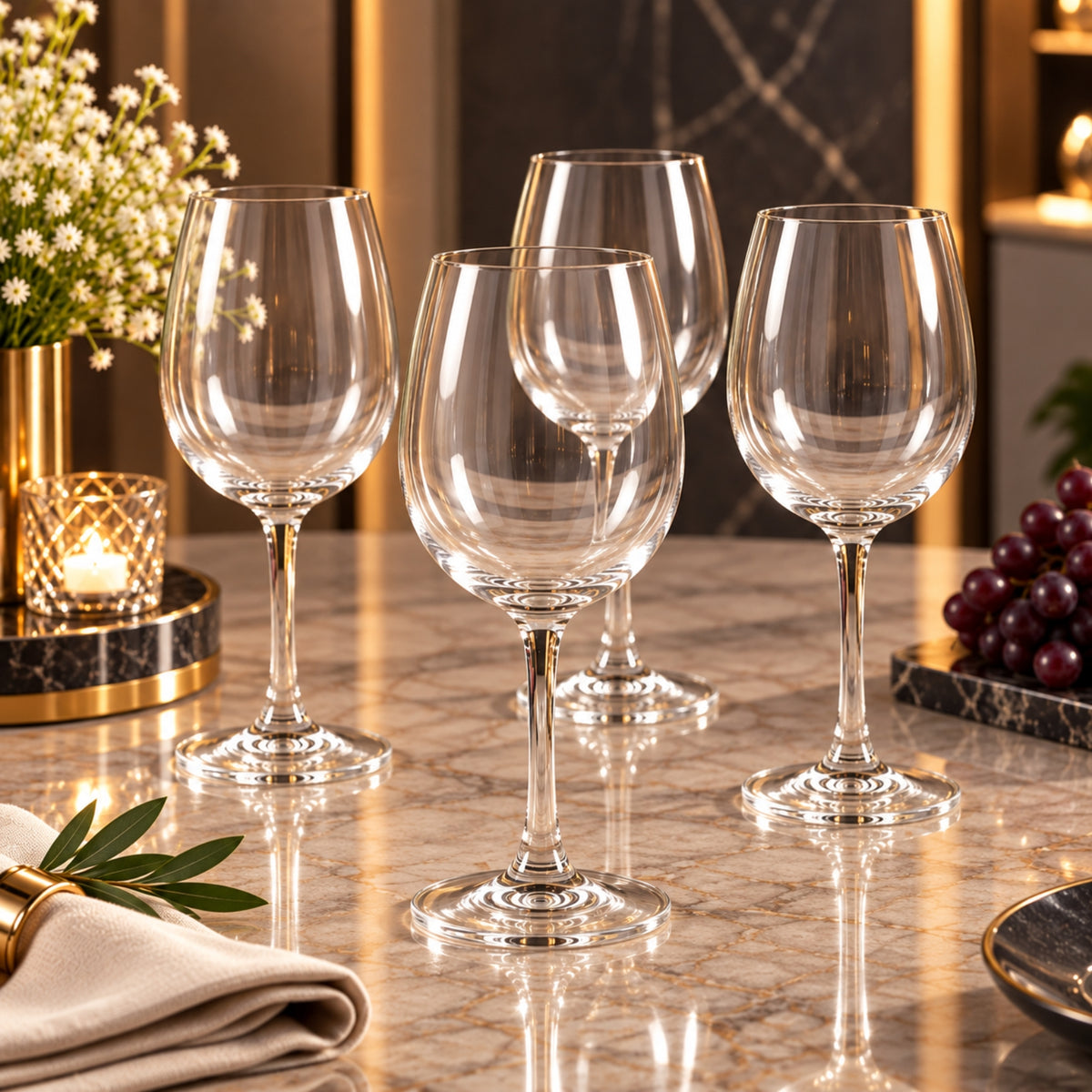 Ocean Madison Red Wine Glass 425ml – Elegant Clear Stemmed Glass