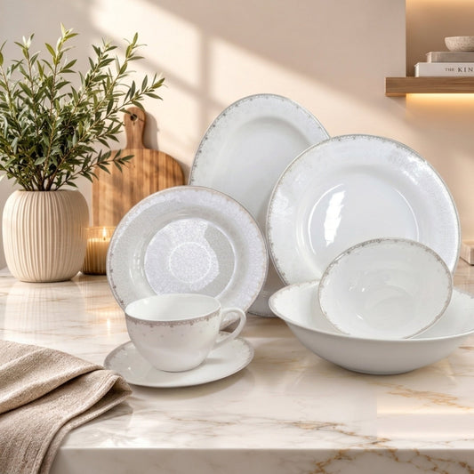 47-Piece Royal Bone China Dinner Set – Luxury Premium Dinnerware Collection