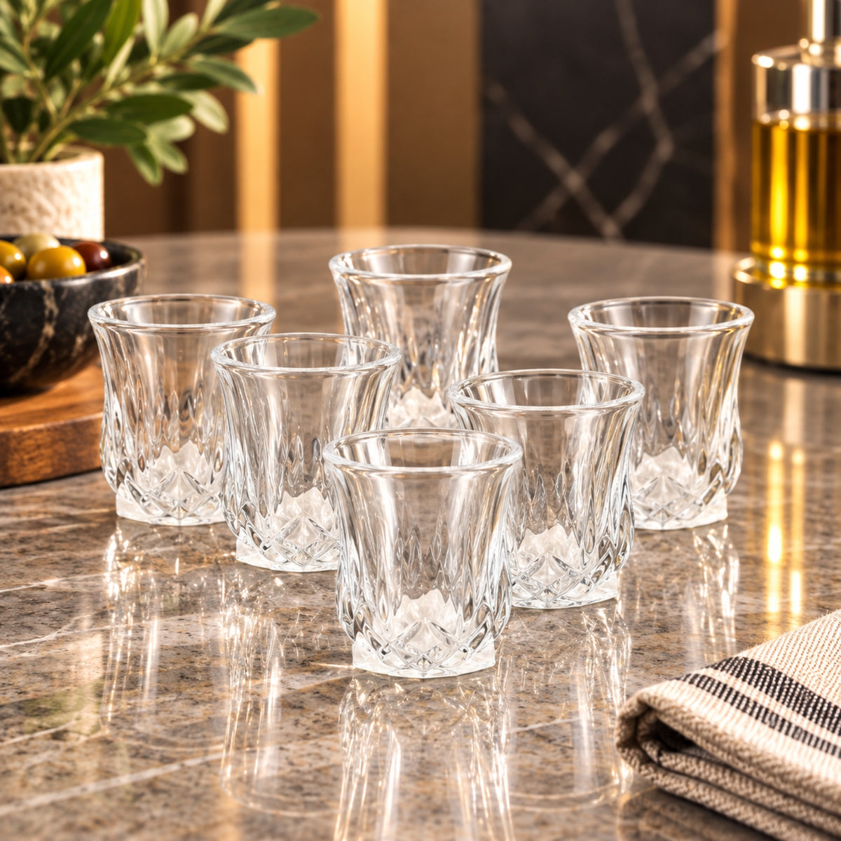 Clear Textured Shot Glass 45ml – 59mm Height